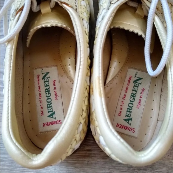 AEROGREEN UNISEX/Women’s Golf Shoes Size 10 Hand Woven Leather, made in ITALY - Picture 11 of 12